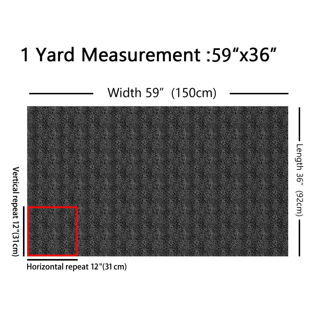 Manfei Cheetah Print Fabric by the Yard (3 Yards), Gray Black Decorative Fabric by the Yard, Wild Animal DIY Fabric