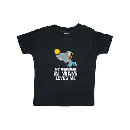 

Inktastic Grandma in Miami Florida Loves Me Gift Baby Boy or Baby Girl T-Shirt