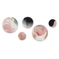 thumbnail image 2 of Designart "Inner Worlds of Marble Pink and Gold II" Abstract Marble Metal Wall Art Set of 5 Piece, 2 of 5