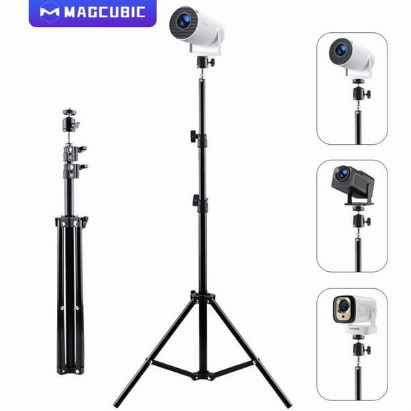 [US Warehouse] Magcubic 120CM Portable Projector Stand Retractable Universal 1/4 Screw Floor Tripod Stand Mount For Magcubic HY300 Pro Porjector, Camera Traveling Products Adjustable