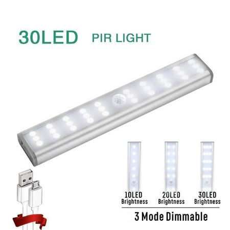 

Led Light Bar Motion Sensor Light 30 Led Wireless Under-Cabinet Lighting Led Closet Light Rechargeable Led Light Bar Magnetic Safety Light
