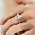 thumbnail image 5 of solitaire jewels 3.75CT Oval Moissanite Hidden Halo Engagement Ring For Women, 18K Rose Gold, 5 of 6