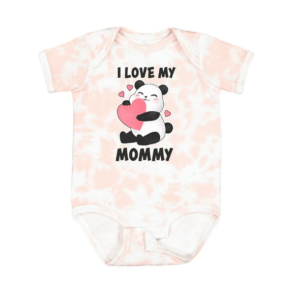 Inktastic I Love My Mommy with Panda Illustration Boys or Girls Baby Bodysuit