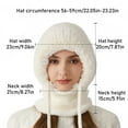 thumbnail image 2 of 3-in-1 Winter Balaclava, 3 in 1 Beanie Hat, Choosemuc Women's Outdoors Windproof Scarf Hat, Knitted Ski Scarf and Mask Set, 2 of 3