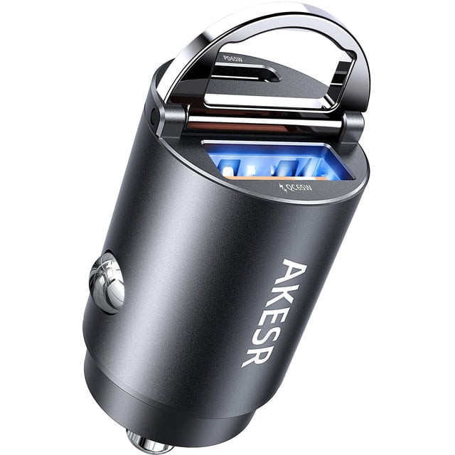 Cargador de coche AKESR PD65W y QC65W USB C de carga rápida