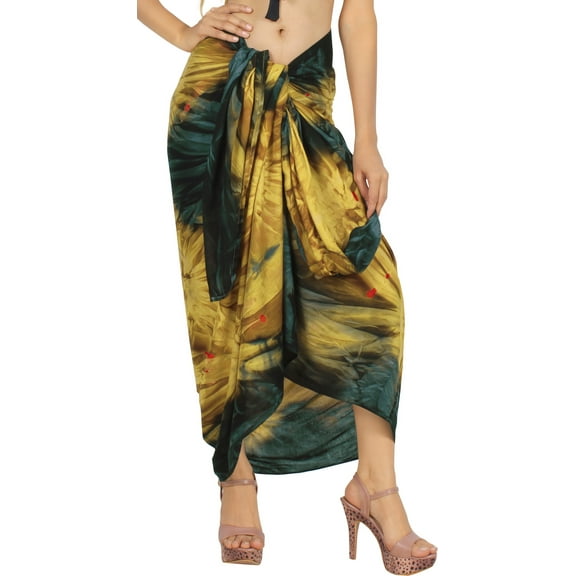 HAPPY BAY Women's Beachwear Summer Bikini Wraps Sarong Swim Cover up Wrap Skirt Swimwear Swimsuit Beach Coverups for Women One Size Grey, Tie Dye