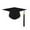 Black, variant on lnmuld Unisex Kids Graduation Cap with Tassel Adjustable Elastic for Preschool Kindergarten Children Size:One Size