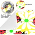 thumbnail image 2 of SKYSONIC Dish Drying Mat for Kitchen Counter Ladybug and Flowers Eco Friendly Drying Mat - Easy to Clean Heat Resistant Dish Mat - 18x24, 2 of 6