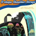 thumbnail image 5 of Mushroom and Moon Black Pattern 17" School Backpacks for Teens,Waterproof Oxford Fabric,S-Shape Padded Straps for School,Travel,Hiking,Camping, 5 of 6