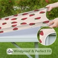 thumbnail image 6 of Red Strawberry Plants Fruit Light Pink Pattern Square Fitted Tablecloth with Elastic Edge,Square Table Cover,Washable Elastic Table Cover for Home Kitchen Party Decor 34"x34", 6 of 6