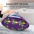 thumbnail image 4 of Yayeee Pillowcase King Size Set of 2 Satin Wrinkle Resistant Envelope Pillow Case, Gold and Green Floral Pattern, 4 of 8