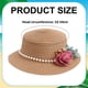 thumbnail image 2 of Sombrero de 56-58cm de circunferencia, sombrero protector solar para mujer, sombrero para sol y playa, Sombrero de Paja de verano, conjunto de sombrero para el sol y bolsa de paja, 2 of 5