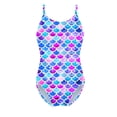 thumbnail image 3 of inhzoy Little Girls One Piece Swimsuit Fish Scales Summer Beach Swimwear, 3 of 4