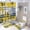 Floral 9, variant on Bathroom Mat Set, Striped Pattern Printed on Modern Shower Curtains for Bathroom Set, Great for Master Bath Beach House Modern Home, 72 x 72 inches