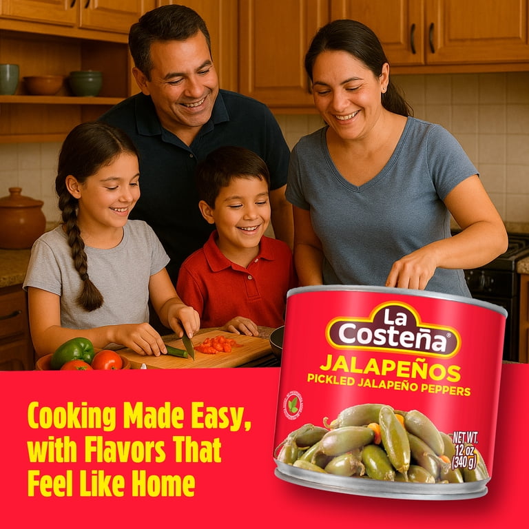 La Costeña, Pickled Sliced Jalapenos, 12 oz, Ready-to-Use