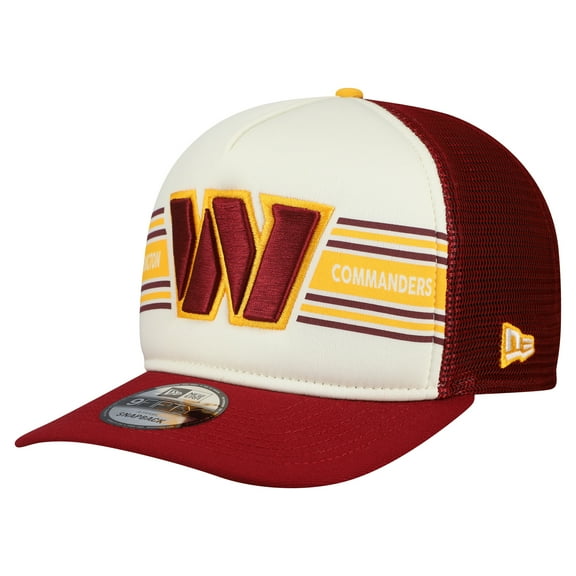 Men's New Era  Cream/Burgundy Washington Commanders Banner A-Frame 9FIFTY Snapback Hat