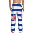 thumbnail image 3 of Goofa Pink Flamingo Printed Soft Pajama Pants for Men, Wide Leg Comfy Casual Lounge Yoga Pants-Large, 3 of 9