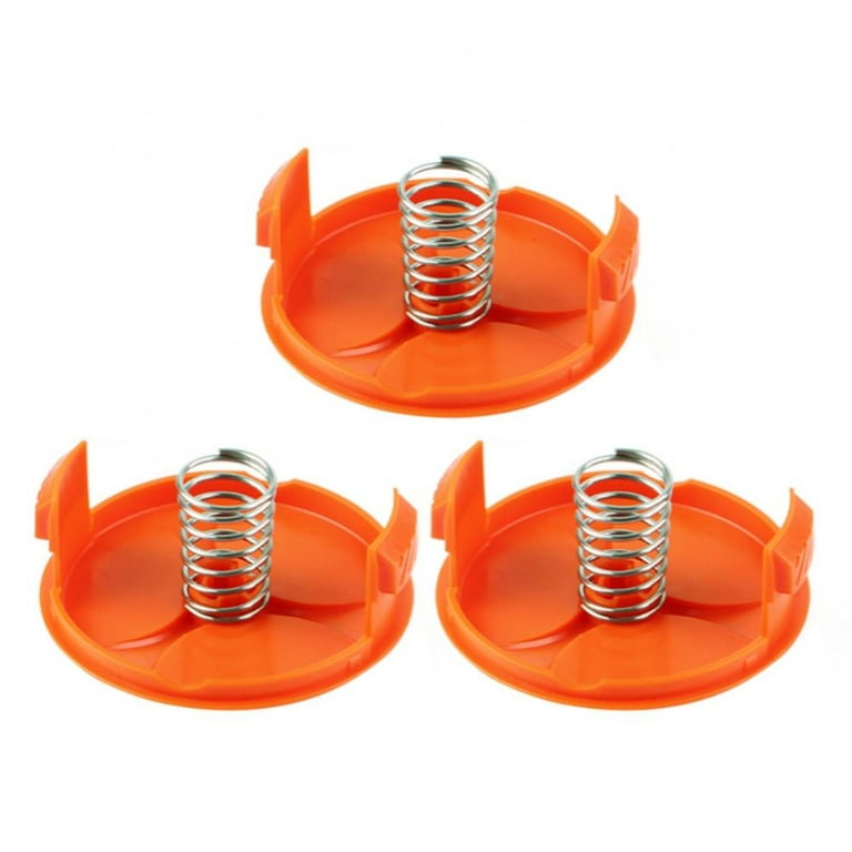 3 Packs String Trimmer Line Cap Spool Cap Covers & Spring for Black & Decker  RC-100-P 385022-03 GH400 ST6600 CST1000 MTC220