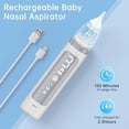 thumbnail image 2 of Baby Nasal Aspirator, Electric Baby Nose Booger Sucker IPX7 Waterproof Automatic Nose Cleaner with 3 Silicone Tips, 3 Levels Suction, Music & Colorful Light for Toddler Kids Infants Child, 2 of 8
