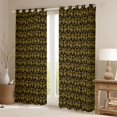 thumbnail image 2 of Feelyou Boho Damask Curtains Pack of 2 (42x84 Each), Gold Life Tree Curtains Blackout, 2 of 6