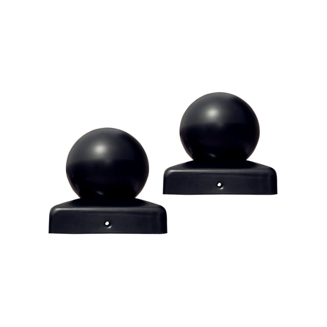 ALEKO Capuchon Moyen pour Poteau de Portail d'Allée 2.5 x 2.5 Pouces, Noir - Ensemble de 2