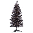 thumbnail image 2 of Northlight Pre-Lit Artificial Tinsel Halloween Tree - 3' - Black - Clear Lights, 2 of 6