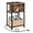 Rustic Brown + Black, variant on YEXJ Side Table with Charging Station, 3-Tier End Table with USB Ports and Outlets, Nightstand for Living Room, Bedroom, 11.8 x 13.4 x 22.8 Inches, Plug-in Series,Rustic Brown + Black