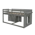 thumbnail image 4 of Low Study Twin Loft Bed with Shelve, Three Drawers, Ladder and Guardrail Low Study Loft Bed, Twin Size Loft Bed with Cabinet and Shelf, 4 of 7