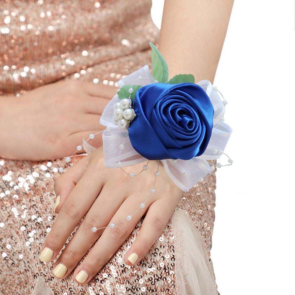Erty Wrist Corsages For Wedding Handmade Artificial Rose Flower Wrist