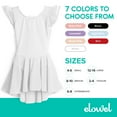 thumbnail image 4 of Elowel Girls Leotard Toddlers Dress for Gymnastics Dance Ballet Baby White Size 2-4, 4 of 7