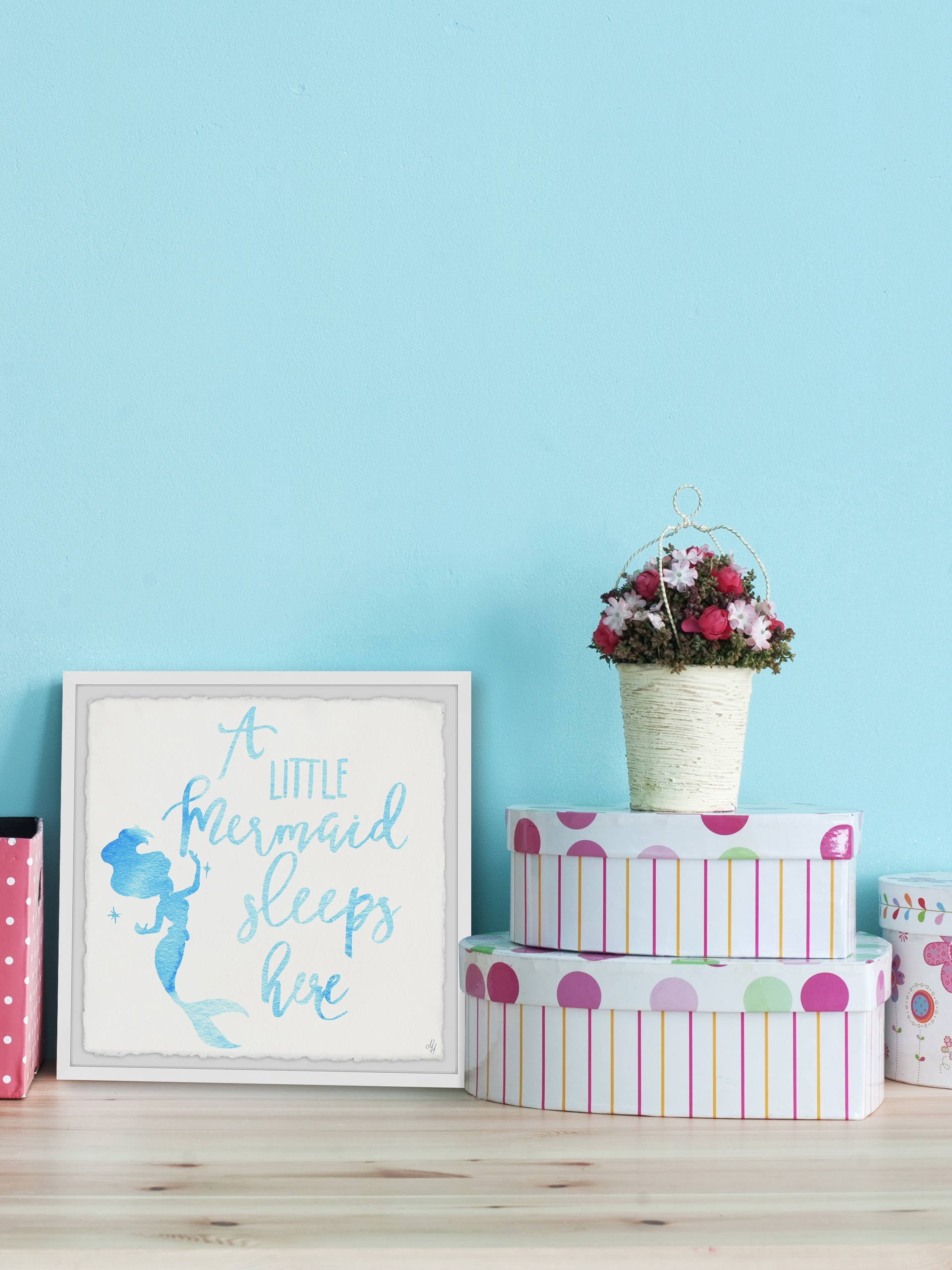 Marmont Hill A Little Mermaid Sleeps Here Framed Wall Art
