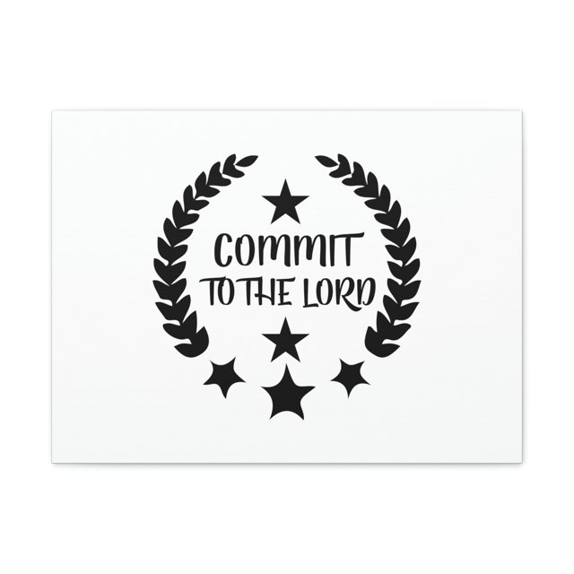 Scripture Walls Commit To The Lord Proverbs 16:3 Stars Christian Wall Art Bible Verse Print Ready to Hang Unframed
