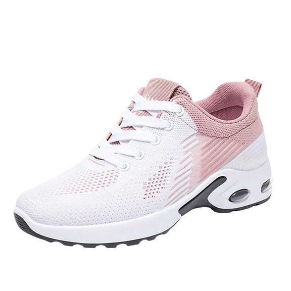 Womens Sneakers Air Cushion Running Shoes Lightweight Tennis Walking Shoes Mesh Breathable Gym Work Fashion Sneakers Athletic Comfortable Casual