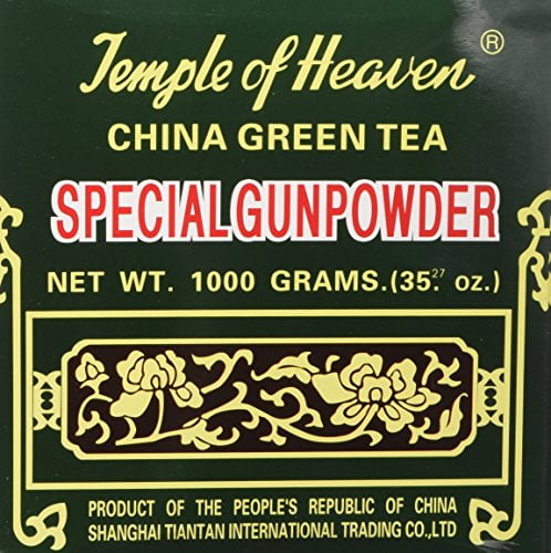 NineChef Bundle - China Green Tea Special Gunpowder 1 Kilo (1000grams or 35.27 Oz) Guaranteed Authenticity + 1 NineChef Brand Long Handle Spoon