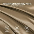 thumbnail image 4 of Body Pillow with Satin Pillowcase, Cooling Body Pillow for Adults, Removable Cover, Brown(20"x54", 4 of 9