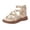 White, variant on Shadoumai Girls Sandals Open Toe Summer Flat Dress Shoes with Adjustable Straps for Little/Big Kids
