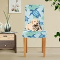 thumbnail image 6 of Sea Turtle Blue Turquoise Dining Room Chair Covers Chair Slipcovers Seat Protector Removable Washable Chair Cover For Home Kitchen Restaurant Hotel 4pcs, 6 of 6