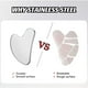 thumbnail image 4 of Herramientas faciales Gua Sha TelKeen de acero inoxidable antienvejecimiento, 4 of 7