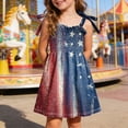 thumbnail image 2 of CAUYDY 1T-5T Toddler Baby Girls 4th of July Clothes Kids Outfit Stars Stripes Sleeveless Dress Independent's Day Suits (Sizes 5-6 Years,Watermelon Red), 2 of 6