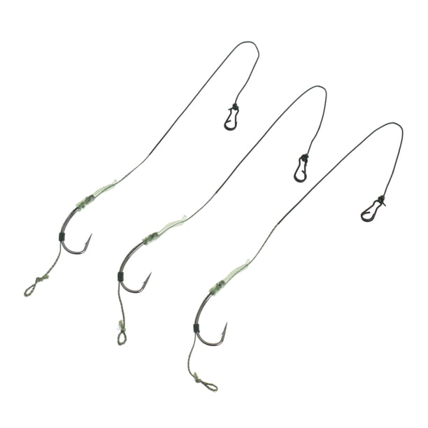 3 uds., Aparejos de pelo de , línea , anzuelos de 6,6-22 , tamaño 6 # 8 # 10 # 12 # Sunnimix Aparejos de pesca