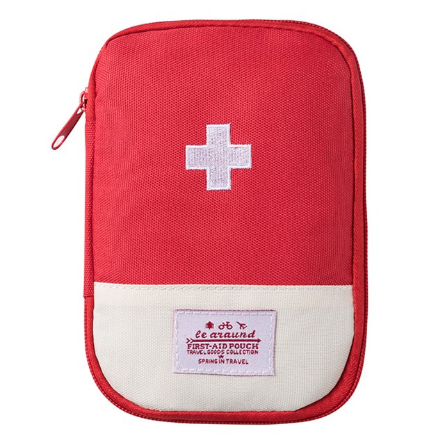 Sac de Premiers Soins, Pochette de Premiers Soins Vide, Mini Sac Médical Portable, Sac de Rangement Multifonction pour Médicaments d'Urgence pour Camping Randonnée Voyage Urgence en Plein Air