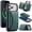 Green, variant on Dteck Magnetic Detachable Phone Case for iPhone 17 Pro Max Wallet with RFID Blocking Card Holder, Compatible with MagSafe,Coffee