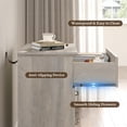 thumbnail image 5 of FANRAL 3 Drawer Farmhouse Nightstand,Wooden Bedside Table with Anti-Tip Safety,Storage End Table for Bedroom Living Room,Gray Night Stand, 5 of 6