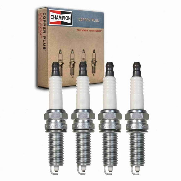 4 pc Champion 445 Copper Plus Spark Plugs for 18854-09080 RER8MC Ignition Wire Secondary Fits select: 2012-2019 HYUNDAI ELANTRA, 2015-2019 HYUNDAI SONATA