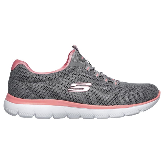 Tenis SKECHERS Mujer Wide Fit Transpirables gris 26.5