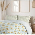 thumbnail image 6 of Ambesonne Floral Duvet Cover Sets, Vintage Flowers Polka Dots, 2-Queen, Pale Blue and Dark Yellow, 6 of 7