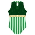 thumbnail image 2 of Aislor Girls Christmas Candy Cane Gymnastics Leotard Ballet Dance One Piece Bodysuit Dancewear Green 16, 2 of 7
