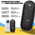 thumbnail image 2 of 4K Mini Body Camera, 2025 New POV Camera, Thumb Size Cam, Pocket Action Cam,170° Wide Angle, Wearable Video Recording, Underwater Camcorder, Pet Walking & Outdoors Activities (White), 2 of 10