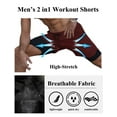 thumbnail image 2 of COOFANDY Men's 2 Pack Workout Shorts Quick Dry 2 in 1 Running Shorts Gym Training Athletic Jogger with Phone Pocket, 2 of 6