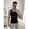 thumbnail image 5 of QSAWXQZ Men's Compression Shirt Slimming Body Shaper Sleeveless Crew Neck Tummy Control Workout Tank Top Undershirt L, 5 of 8